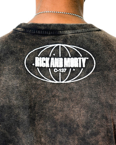 Rick & Morty - Multiverse Acid Black Oversized T-Shirt