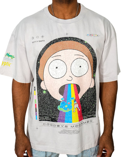 Rick & Morty™ - Rainbow Morty Grey Oversized T-Shirt