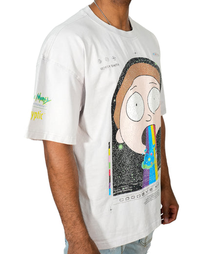 Rick & Morty™ - Rainbow Morty Grey Oversized T-Shirt