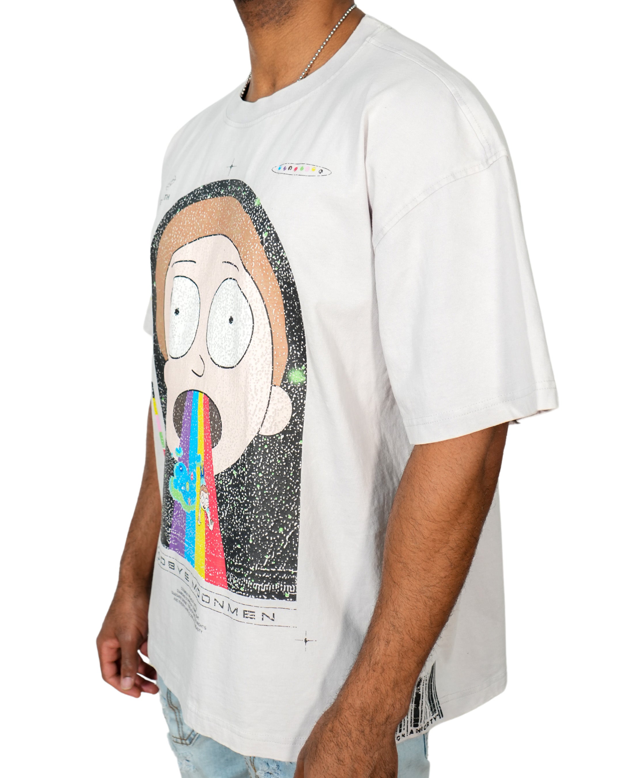 Rick & Morty™ - Rainbow Morty Grey Oversized T-Shirt