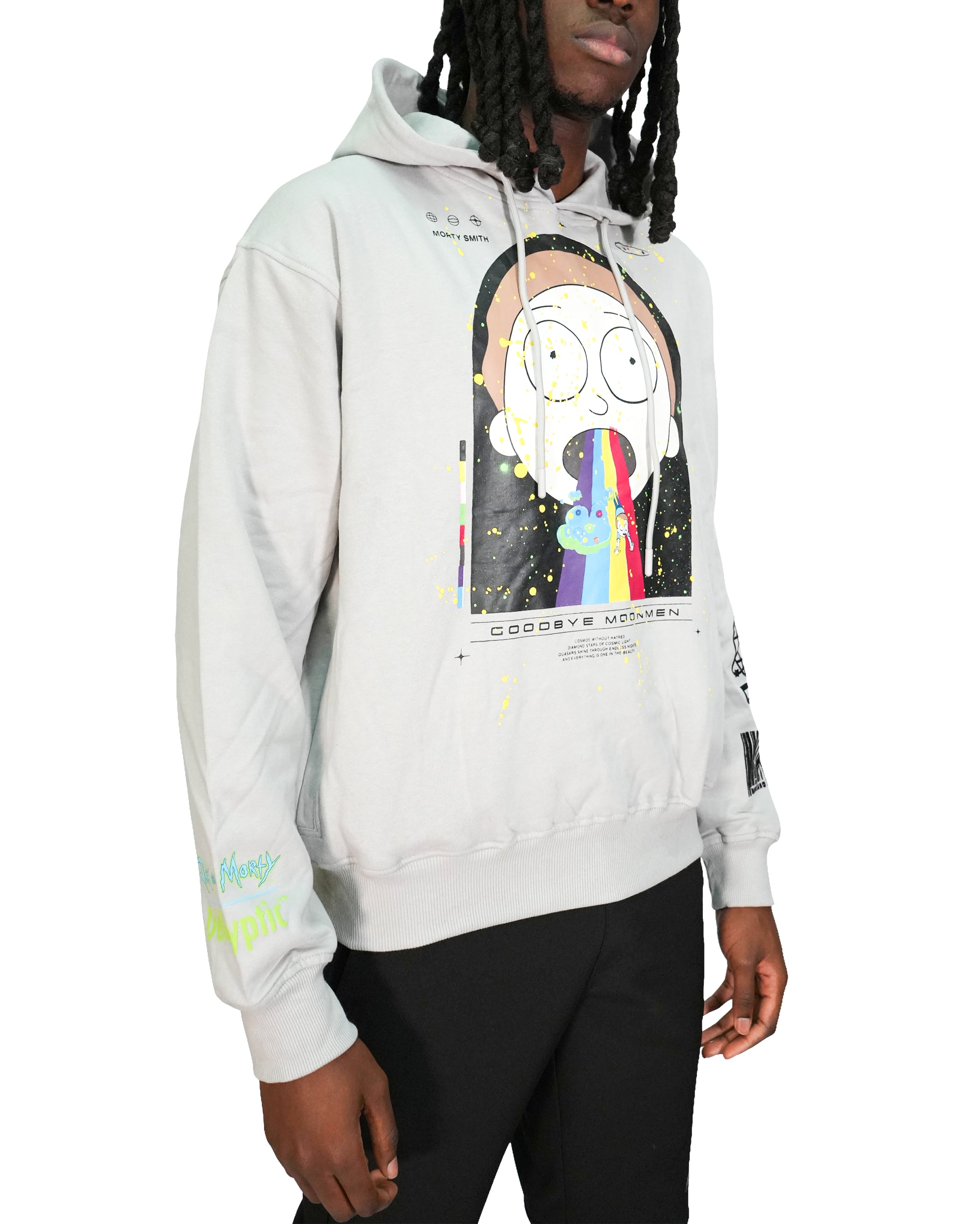 Rick & Morty™ - Rainbow Morty Grey Oversized Heavyweight Hoodie