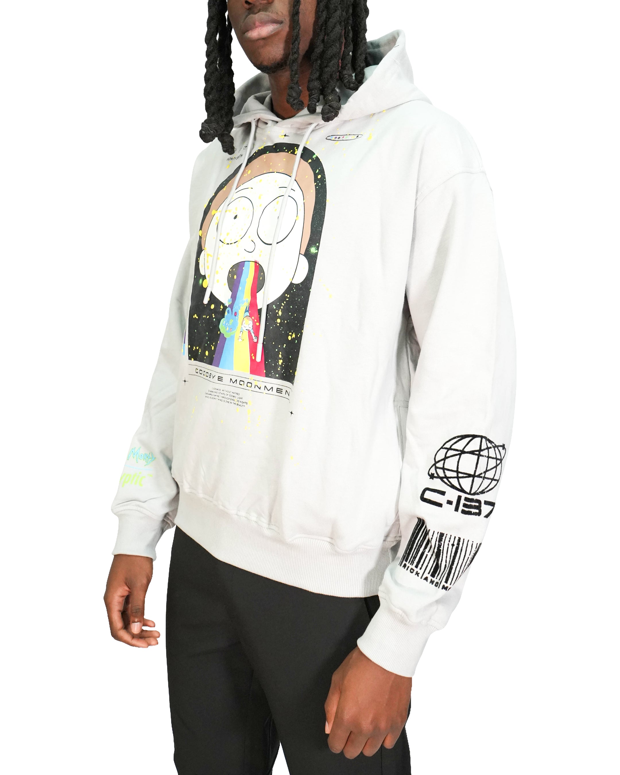 Rick & Morty™ - Rainbow Morty Grey Oversized Heavyweight Hoodie