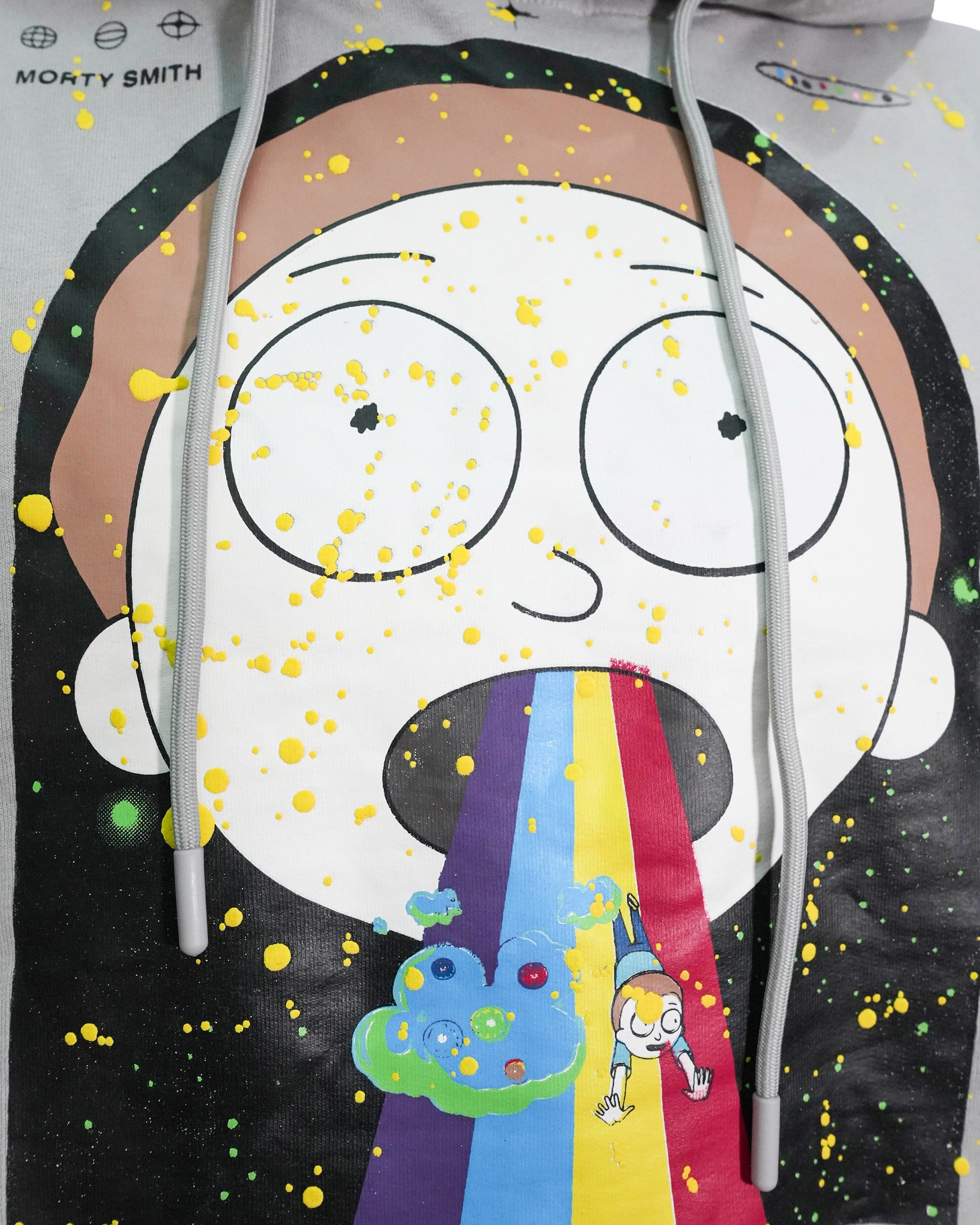 Rick & Morty™ - Rainbow Morty Grey Oversized Heavyweight Hoodie