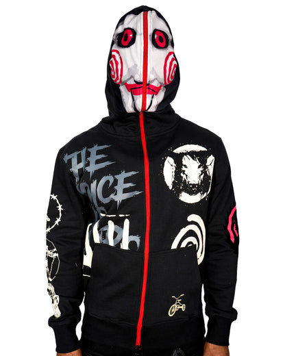 SAW™ - Billy The Puppet Full Zip Black Hoodie