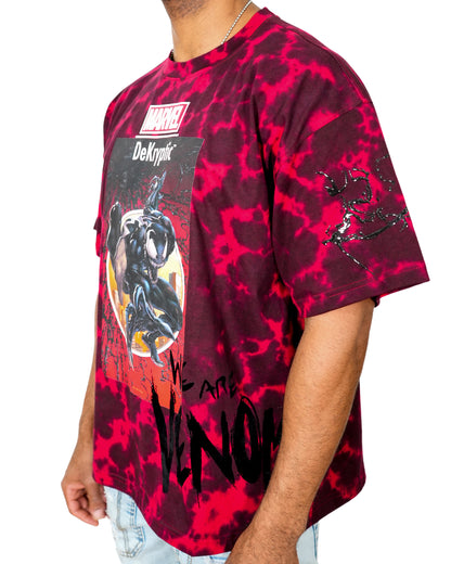 Spider-Man™ - Venomized Spidey Red Acid Wash Oversized T-Shirt