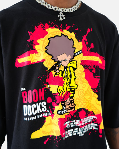 The Boondocks Freeman's Fury Cropped Black T-Shirt