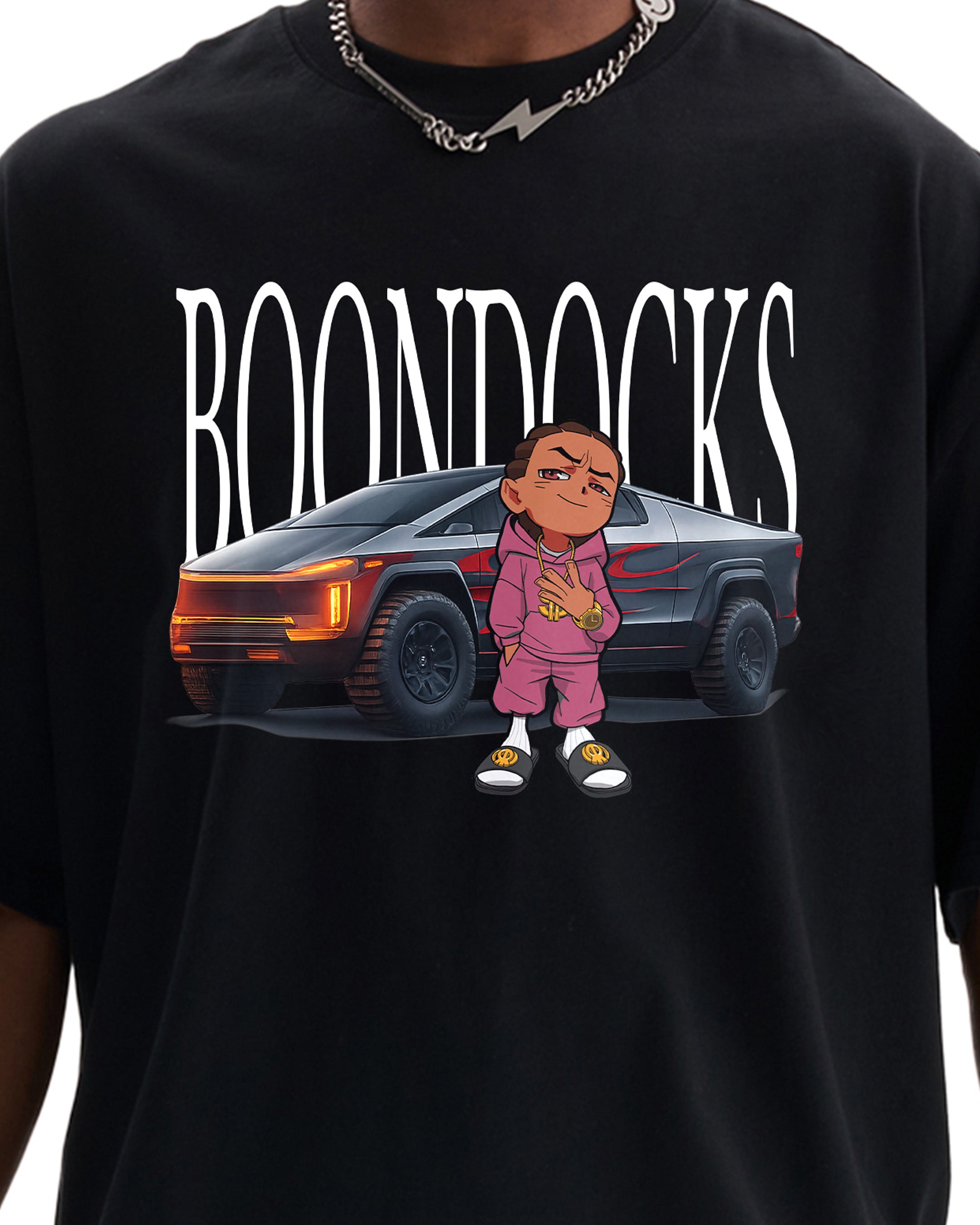 The Boondocks Next Gen Hustle Cropped Black T-Shirt