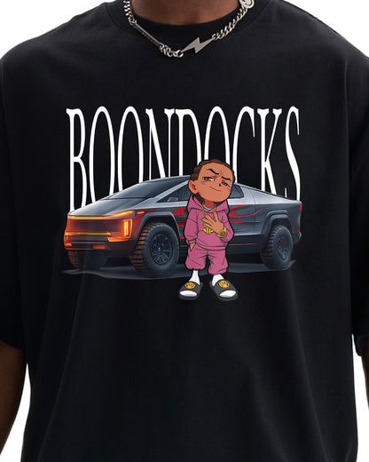 The Boondocks Next Gen Hustle Cropped Black T-Shirt
