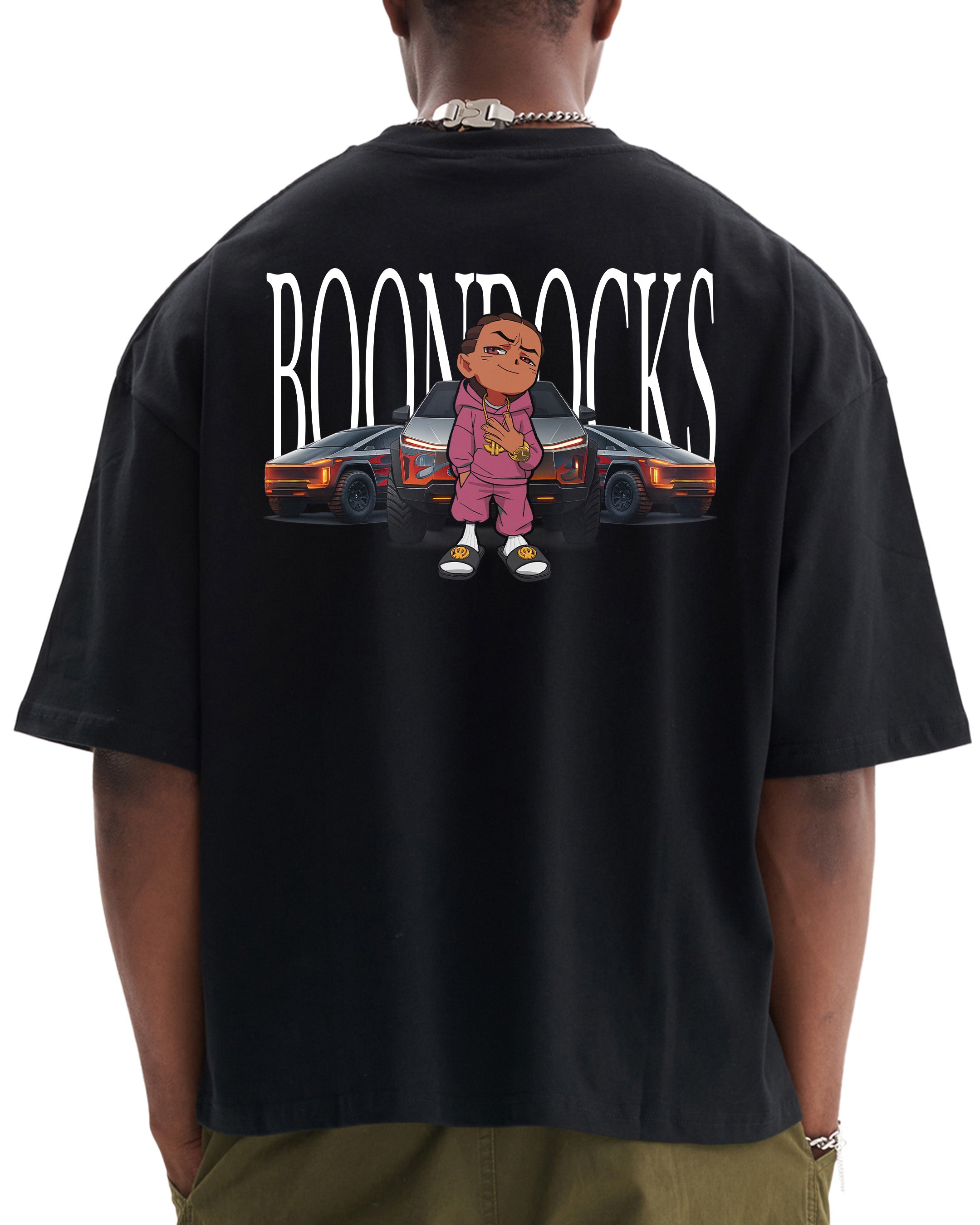 The Boondocks Next Gen Hustle Cropped Black T-Shirt