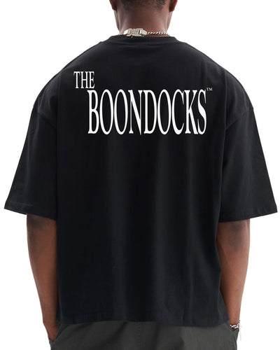 The Boondocks Straight Outta Woodcrest Cropped Black T-Shirt