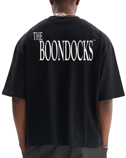The Boondocks Straight Outta Woodcrest Cropped Black T-Shirt