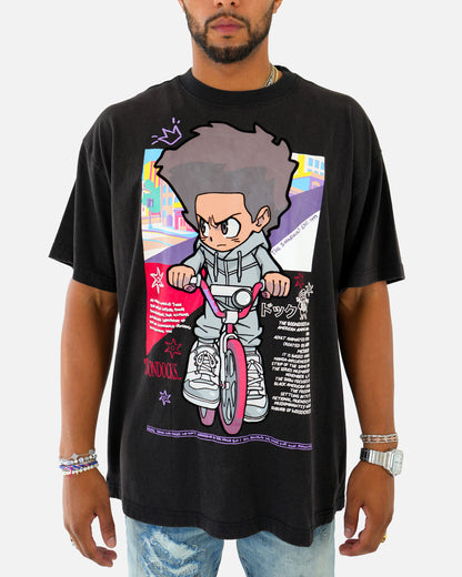 The Boondocks The Freeman Cycle Black Stone Wash T-Shirt