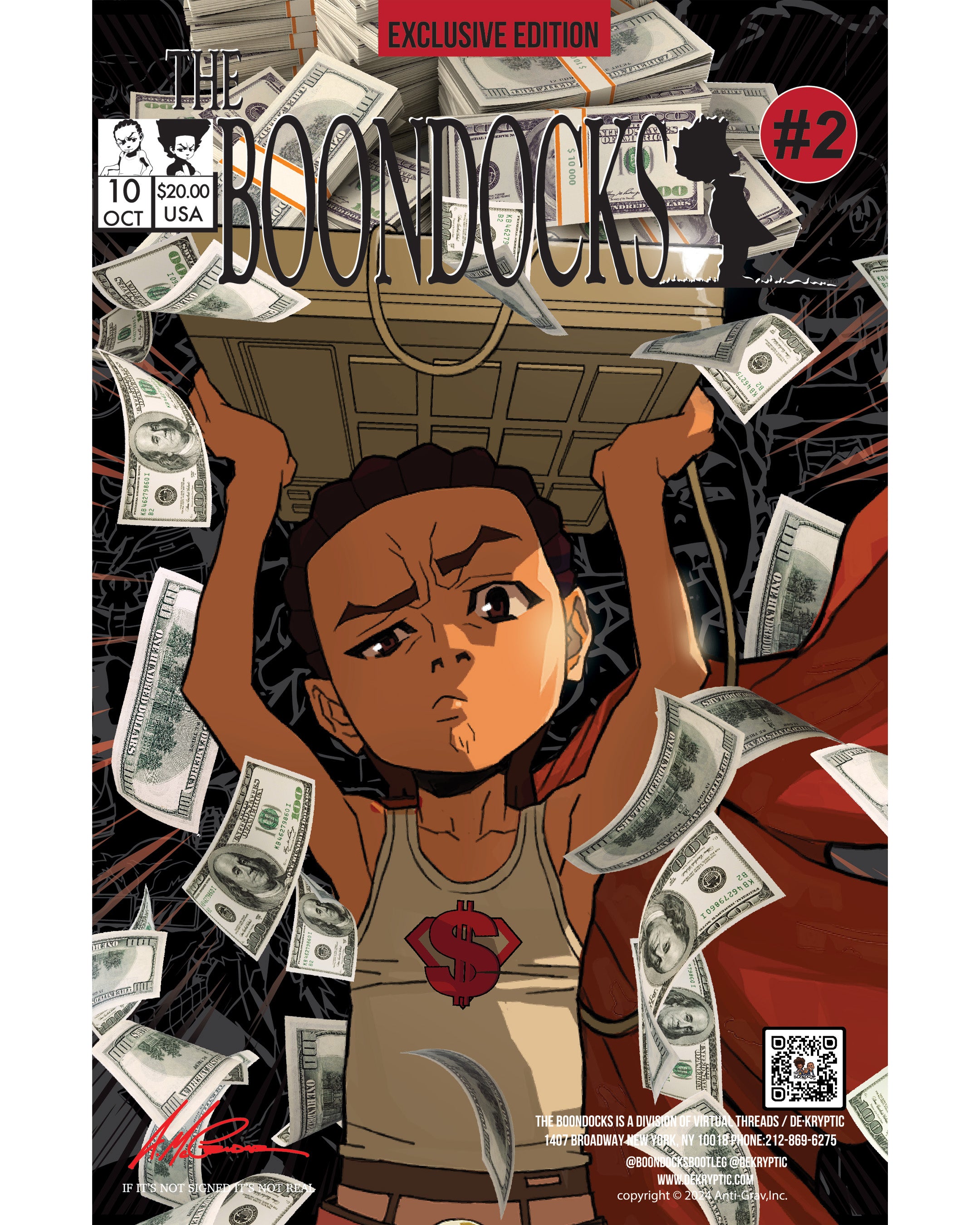 deKryptic x The Boondocks - Libro de apariencia artística coleccionable - Portada Huey