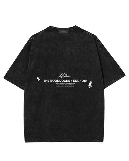 The Boondocks - Riley Khaled Acid Wash Oversize Black T-Shirt