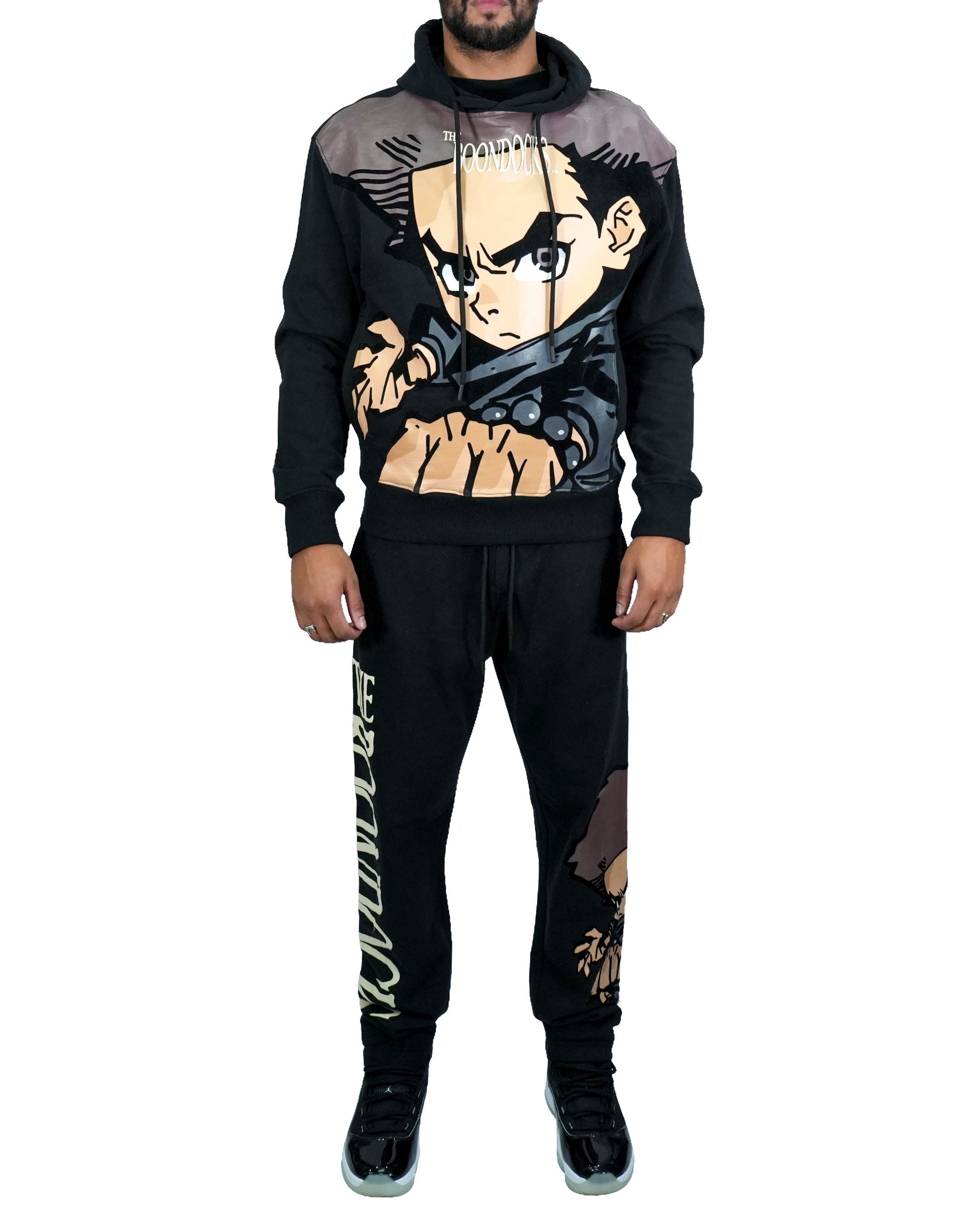 The Boondocks Huey Big Face Black Sweat Pants