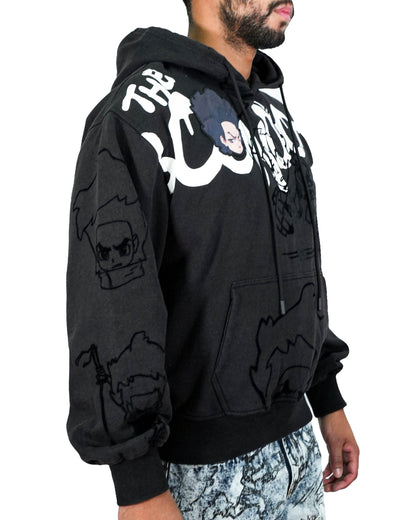 The Boondocks Huey Mashup Black Hoodie