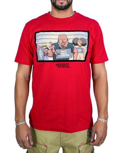 The Boondocks Mugshot Extended Family Red T-Shirt