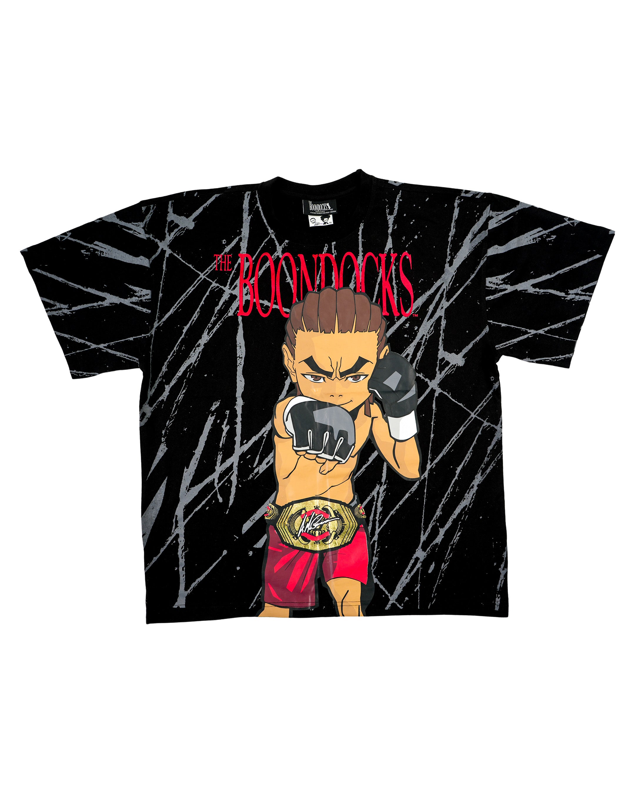 The Boondocks - Riley Ali Boxer Over Sized Black T-Shirt