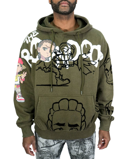 The Boondocks Riley Mashup Olive Hoodie