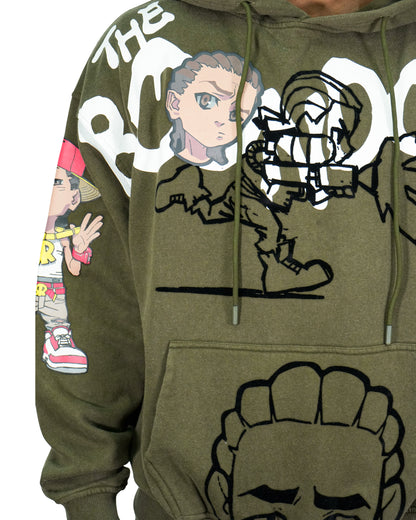 The Boondocks Riley Mashup Olive Hoodie