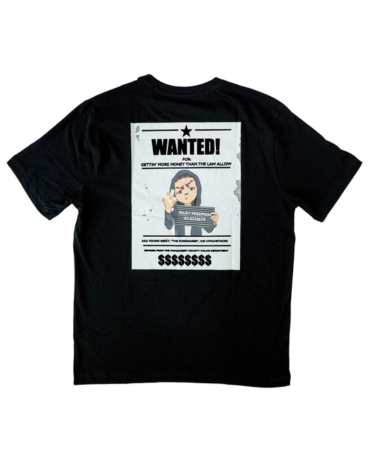 The Boondocks - Riley Wanted Black T-Shirt