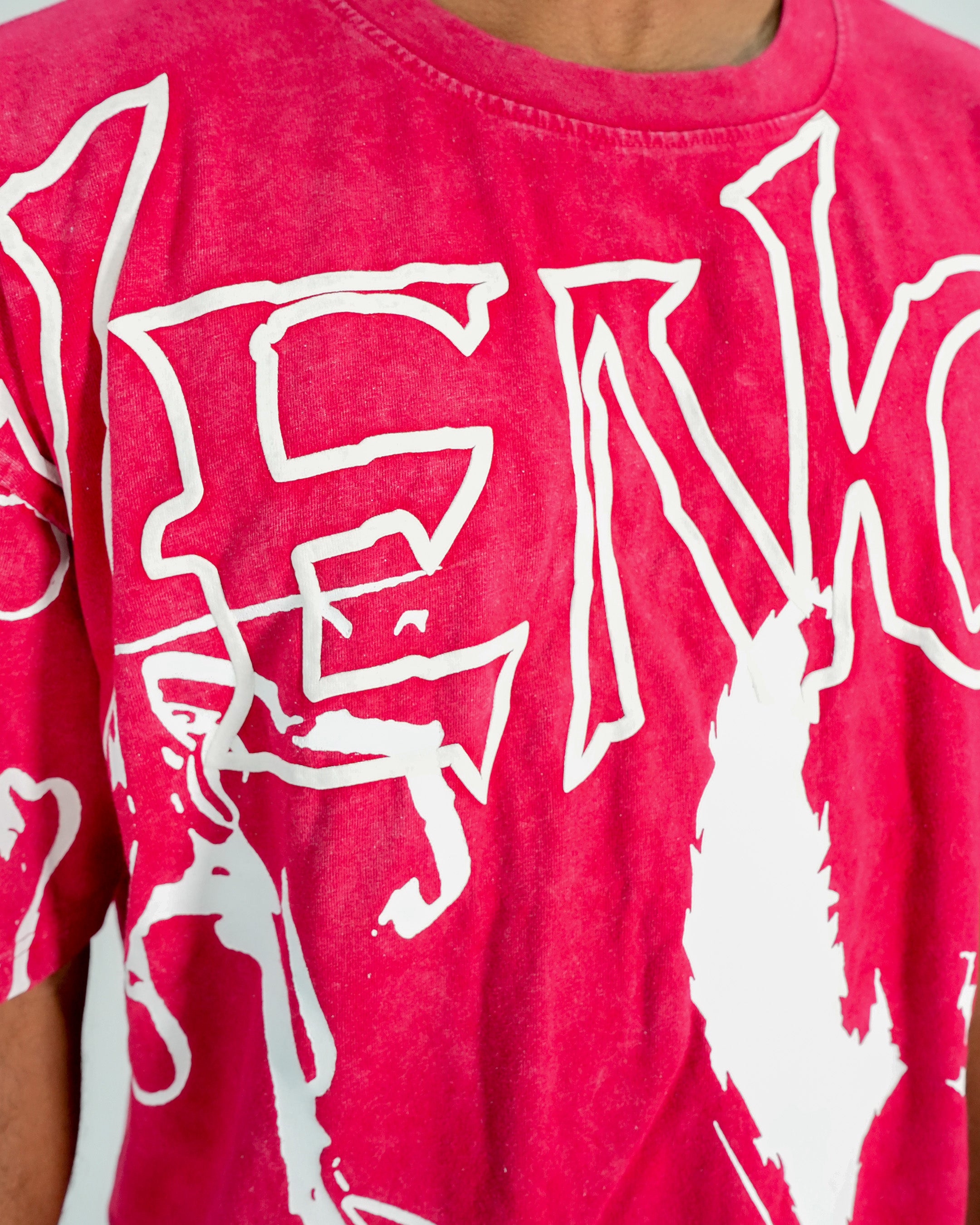 Venom™ - Hyper Venom Red Acid Wash Oversized T-Shirt