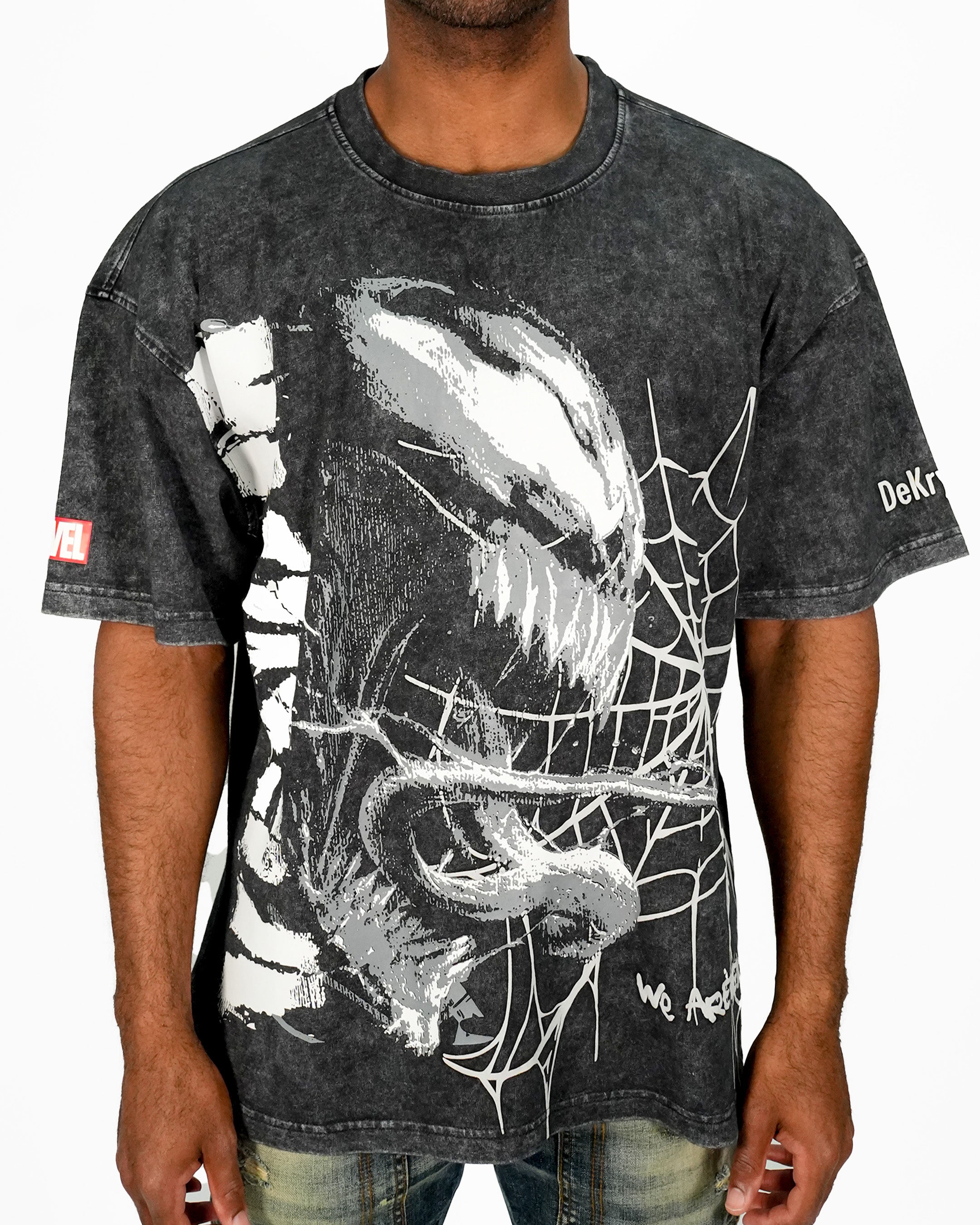 Venom™ - Symbiote Takeover Ash Acid Wash Oversized T-Shirt