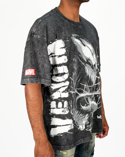 Venom™ - Symbiote Takeover Ash Acid Wash Oversized T-Shirt