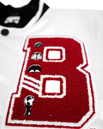 The Boondocks - Olympians White Varsity Satin Jacket
