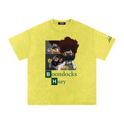 The Boondocks Huey Lab State Acid Washed Oversized T-Shirt