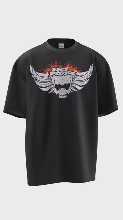 No Fear - Skull Flight Black T-Shirt