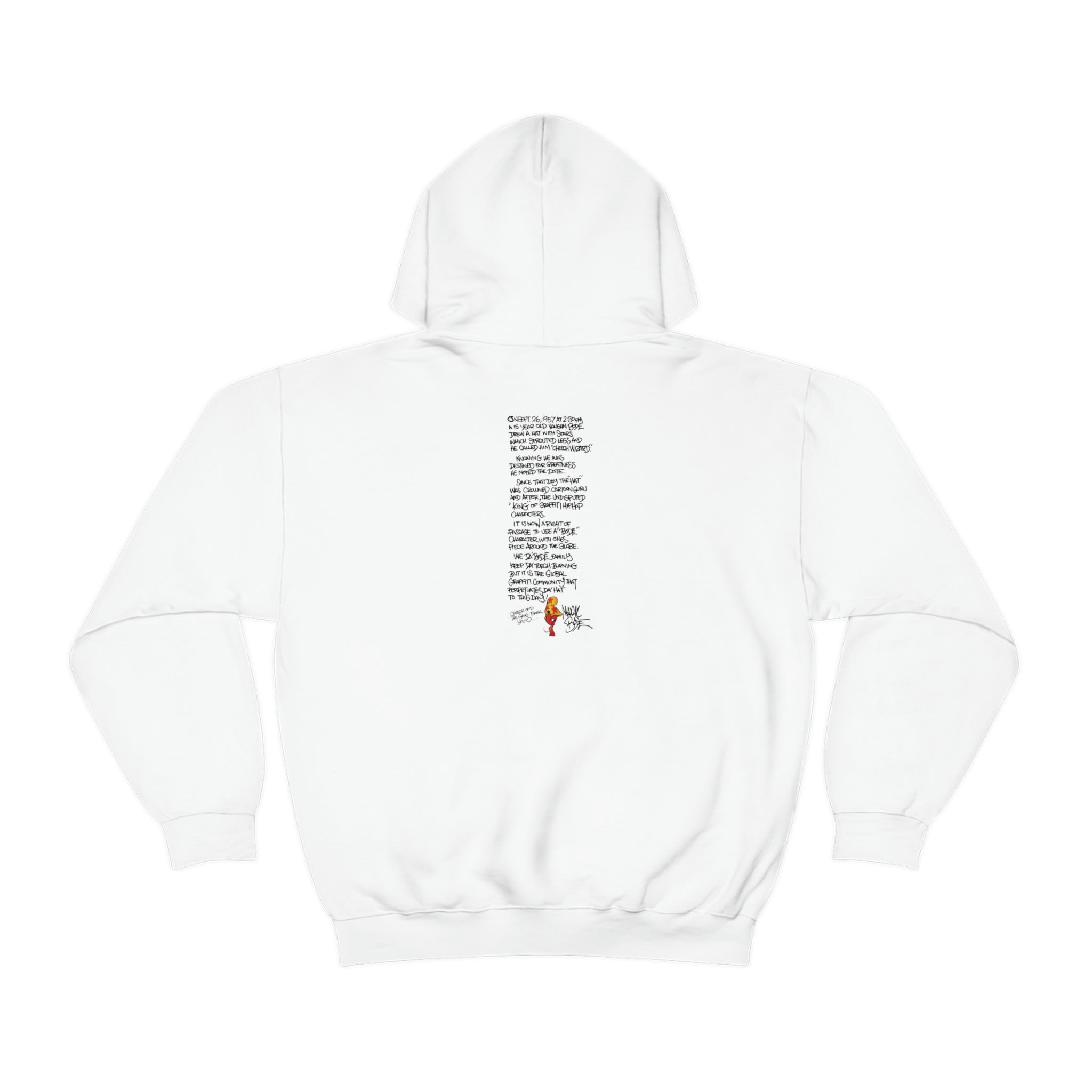 Bode "It's Lit" Cheech Limited Edition Double-Sided Heavy Blend White Hoodie