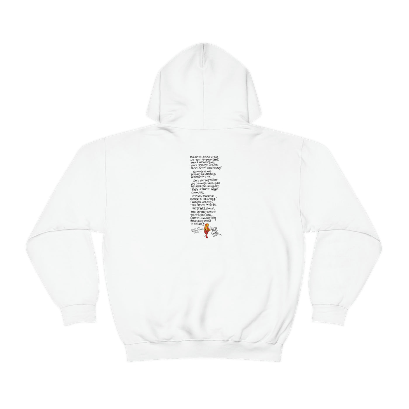 Bode "It's Lit" Cheech Limited Edition Double-Sided Heavy Blend White Hoodie