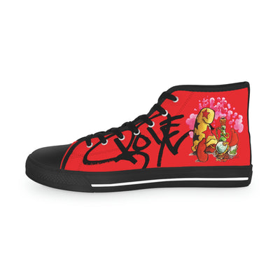 Las zapatillas altas "BODE CANVAS" Rojas #1