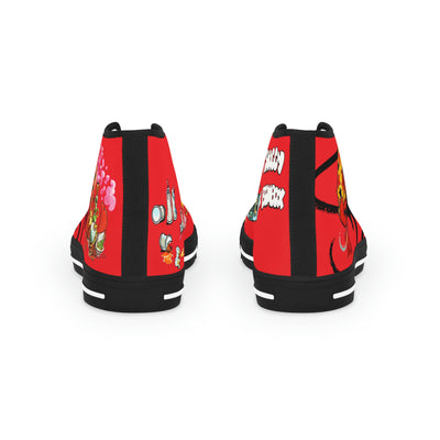 Las zapatillas altas "BODE CANVAS" Rojas #1