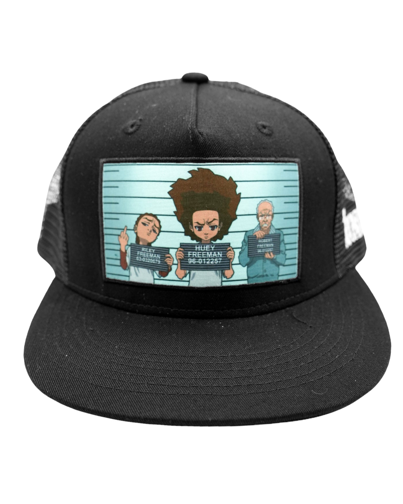 The Boondocks Family Mugshot Black Snapback Hat