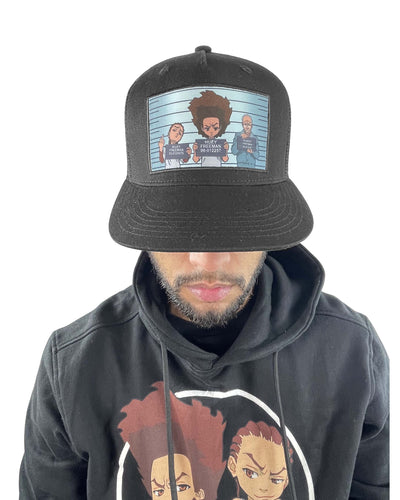 The Boondocks Family Mugshot Black Snapback Hat