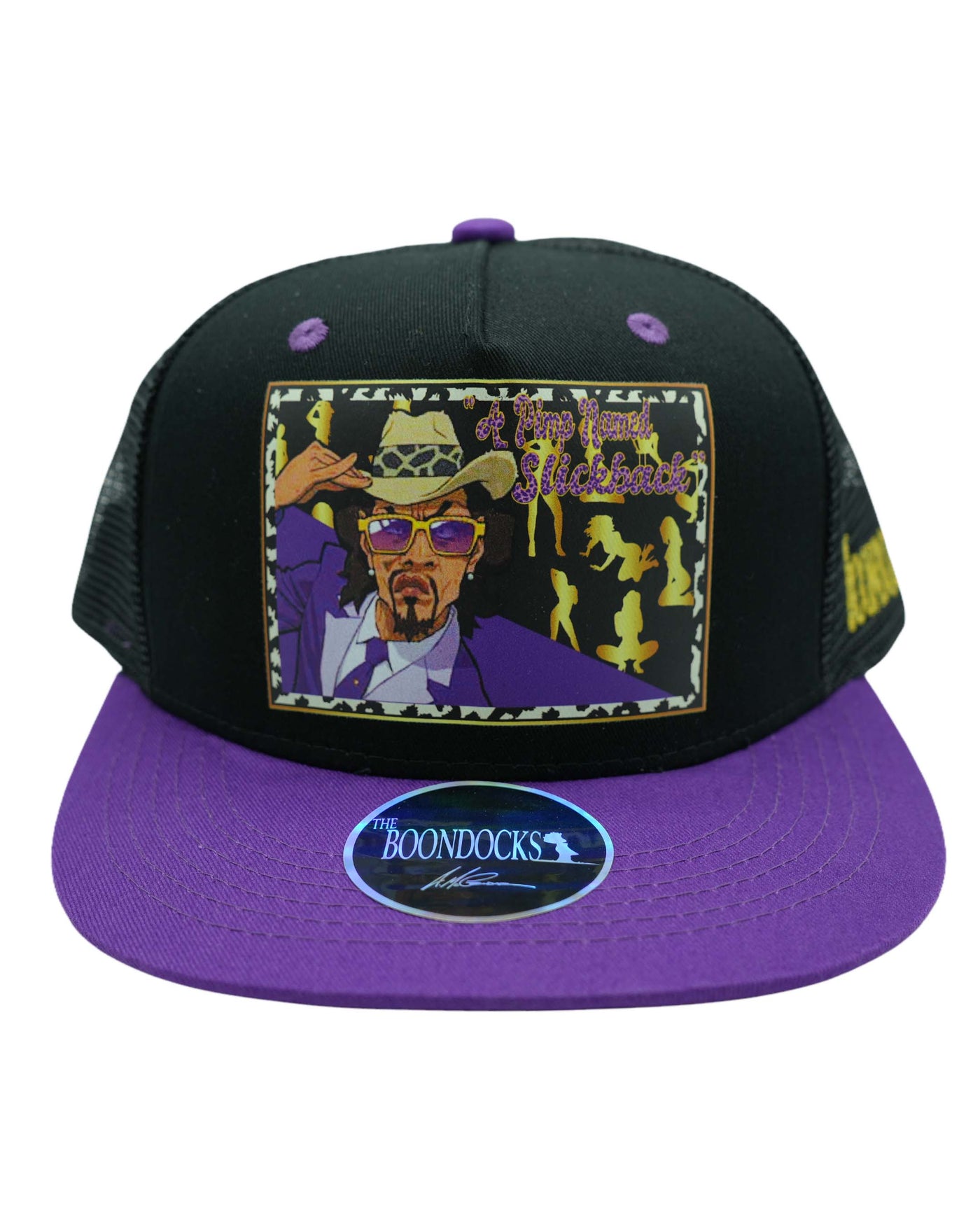 The Boondocks Pimp Named Slickback Purple Snapback Hat