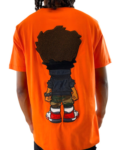 deKryptic x The Boondocks - Huey Embroidered Orange T-Shirt