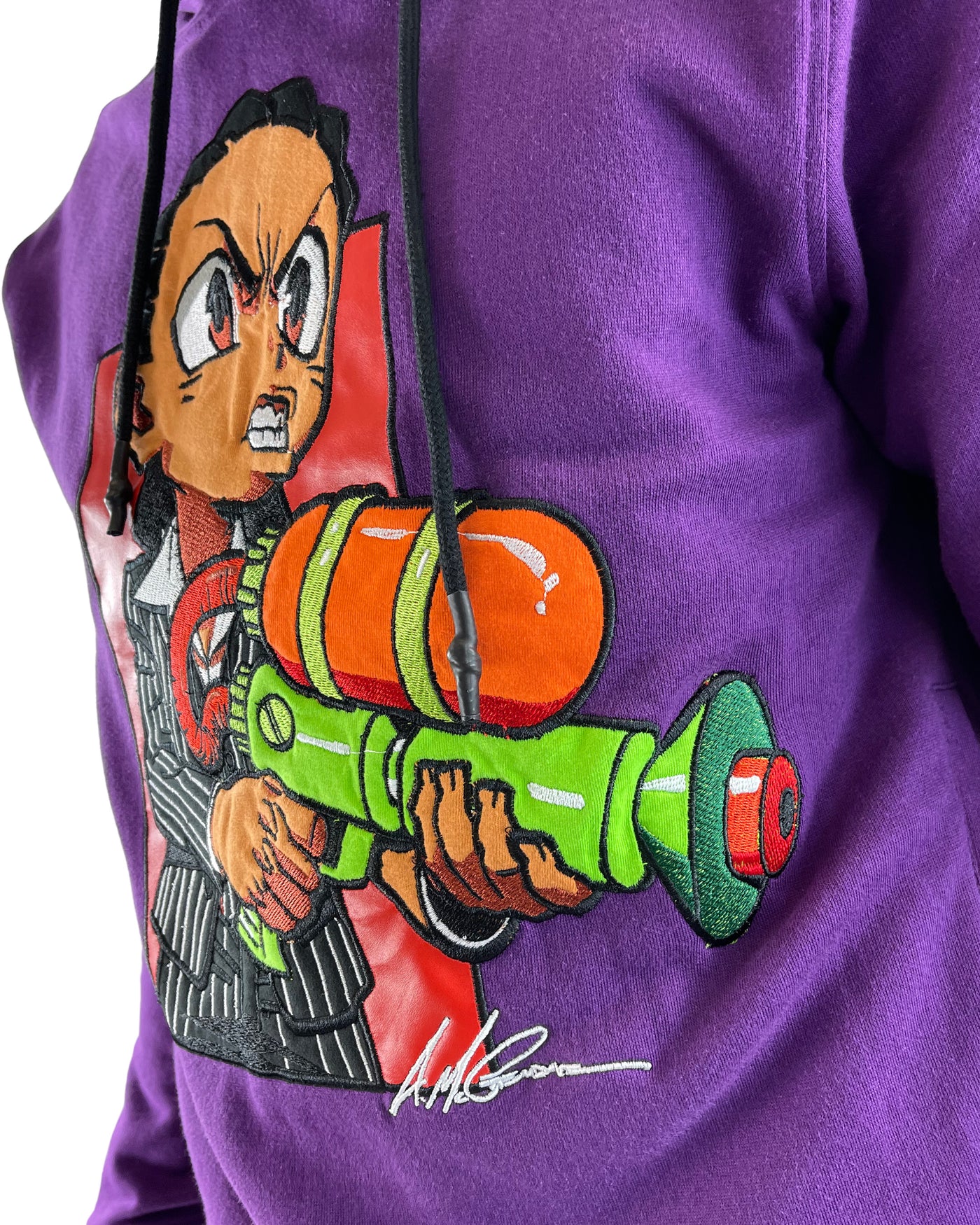 deKryptic x The Boondocks - Say Hello To My Little Friend Plum Hoodie