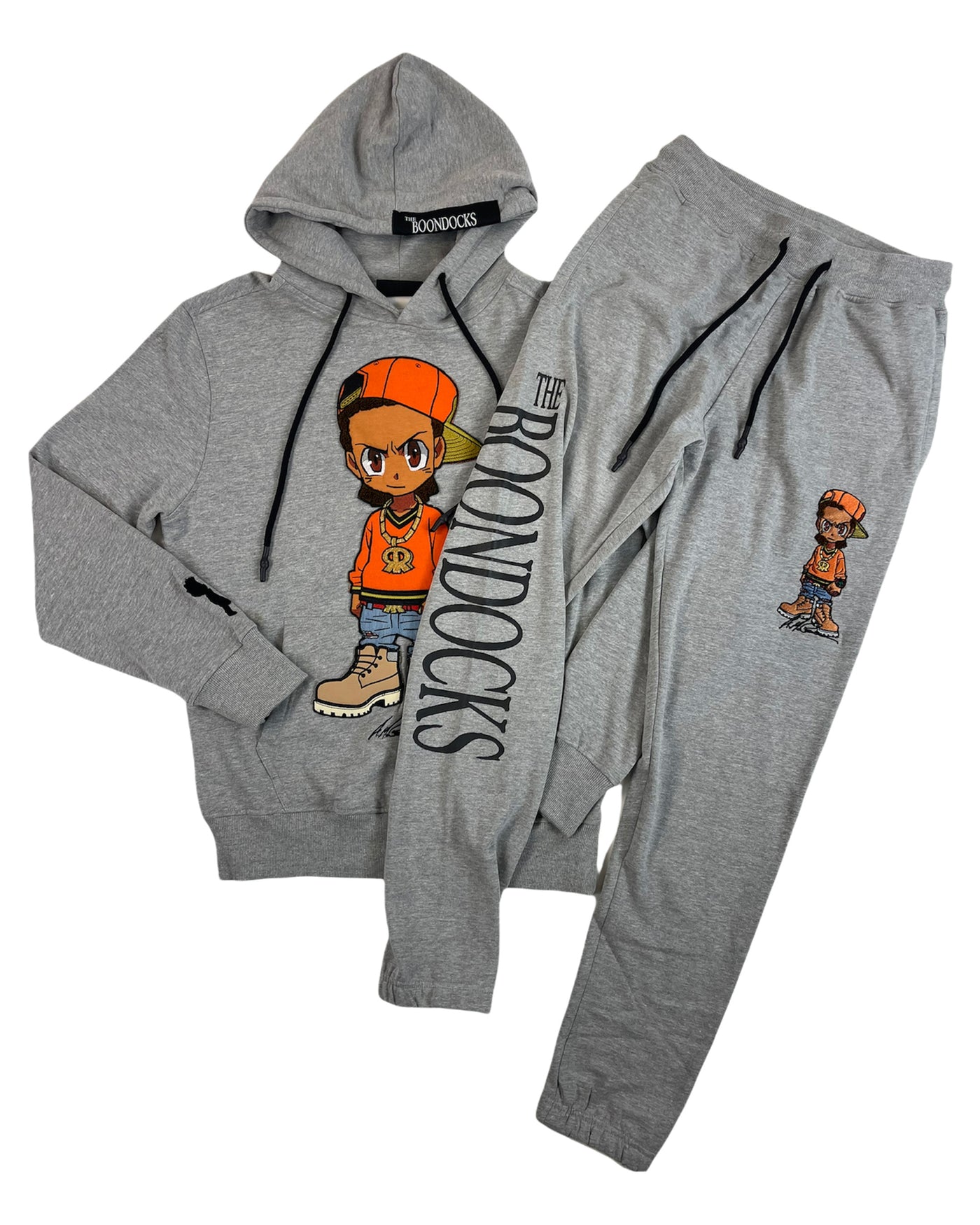 deKryptic x The Boondocks - Riley Embroidered Heather Grey Sweatpants
