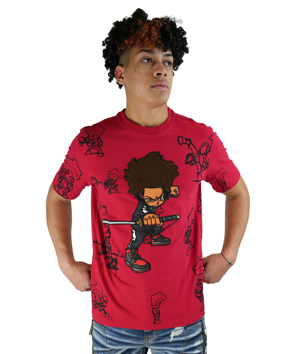 The Boondocks - Ninja Huey Chenille Red T-Shirt