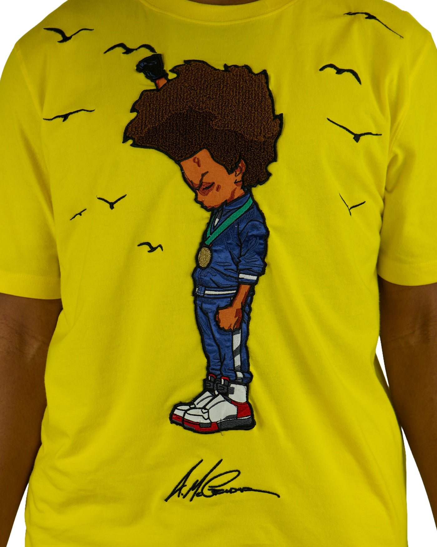 The Boondocks - Huey Fist Yellow T-Shirt