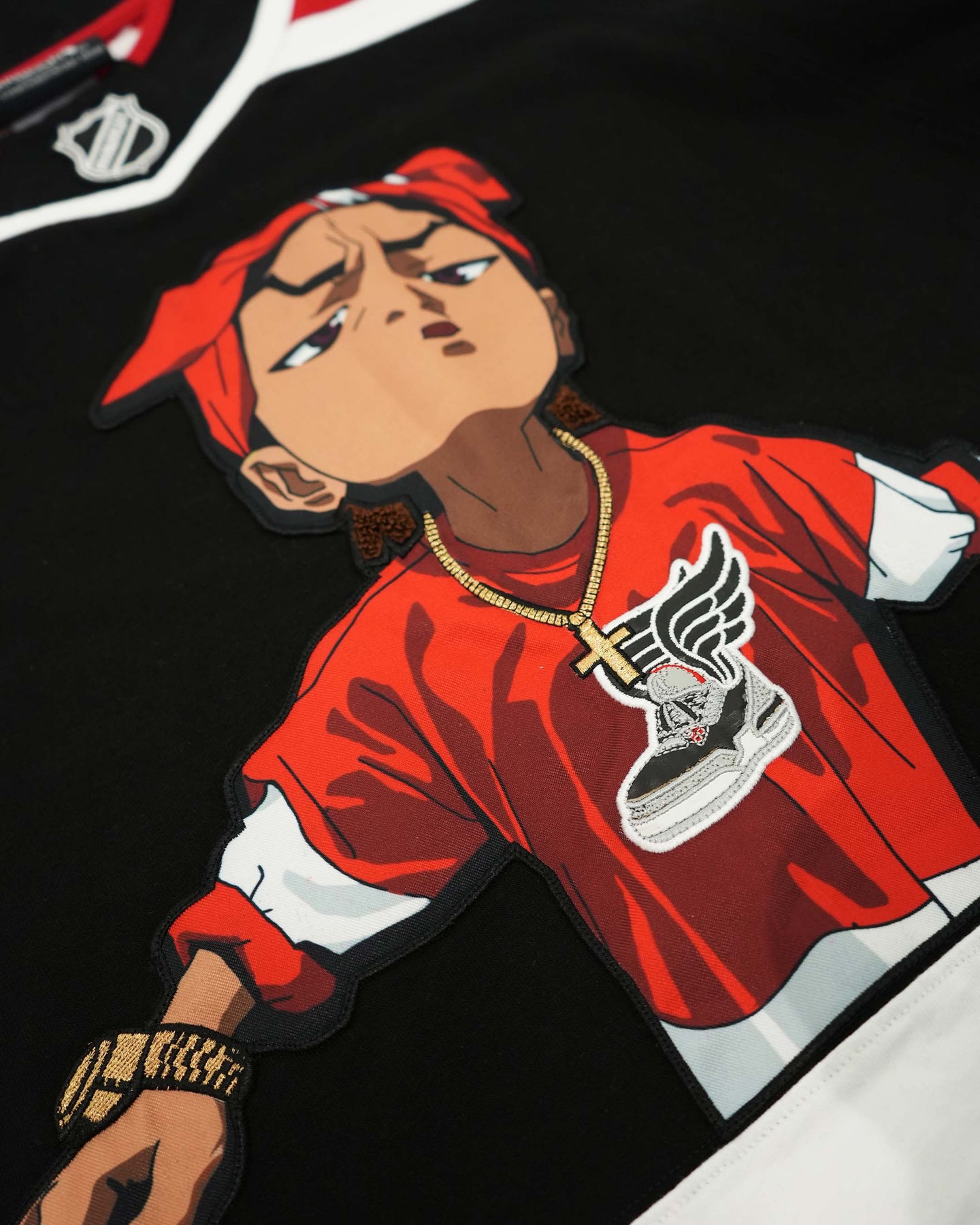 The Boondocks - Riley Hockey White Knit Jersey Tee – The Boondocks Official