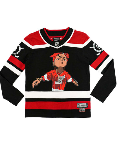 The Boondocks - Riley Hockey Black Knit Jersey Crewneck