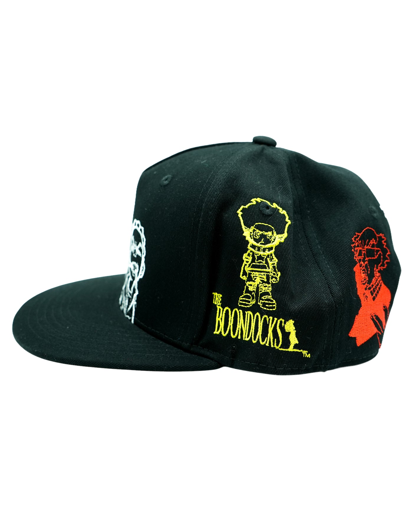 The Boondocks Gold Winners Outline Black Snapback Hat