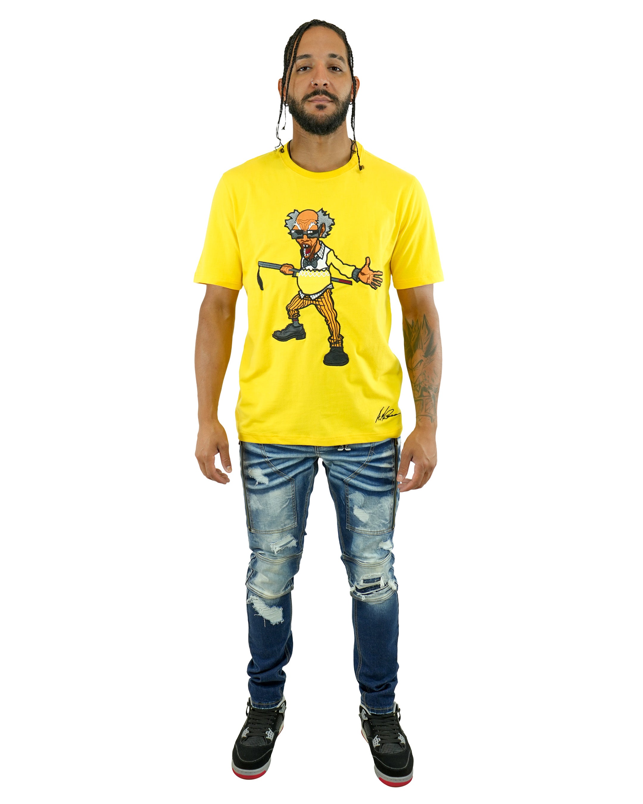 The Boondocks - Camiseta de punto amarilla Colonel Stinkmeaner