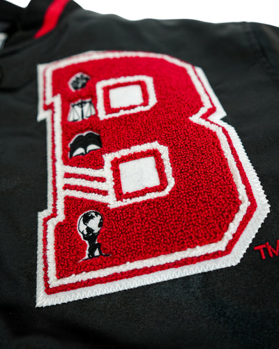 deKryptic x The Boondocks - Olympians Black Varsity Satin Jacket
