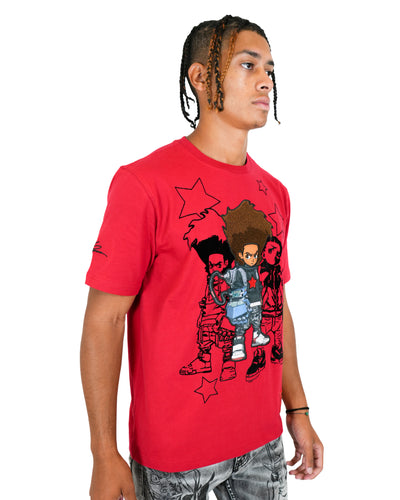 The Boondocks - Future Huey & Riley Red Knit T-Shirt