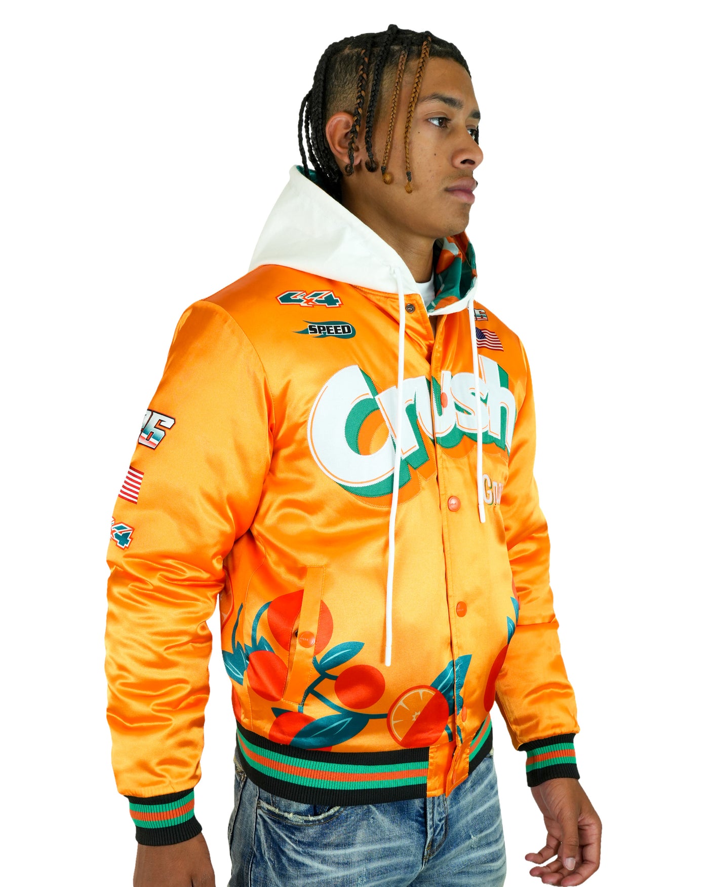 Crush® Varsity Satin Orange Jacket